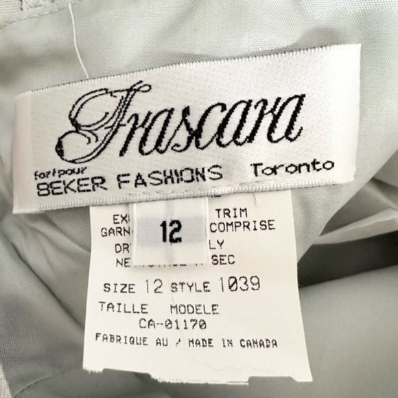 Frascara | Silk/wool evening gown - Picture 6 of 7